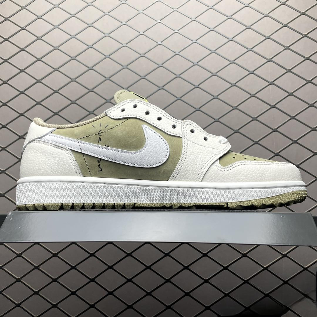 Travis Scott x Air Jordan 1 Low Golf 'Neutral Olive' FZ3124-200  AJ1